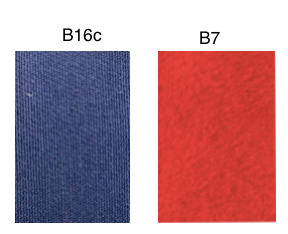 Taffijn Hoes voor clavacimbel canvas met ingenaaide vilt (blauw/rood)