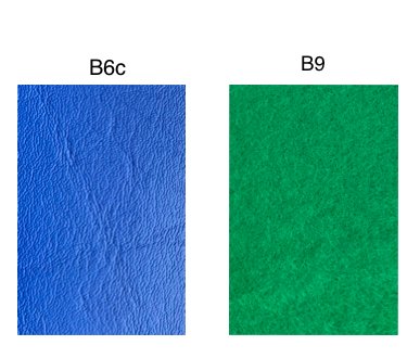 Hoes voor clavacimbel imitatieleer met ingenaaide vilt (blauw/groen)