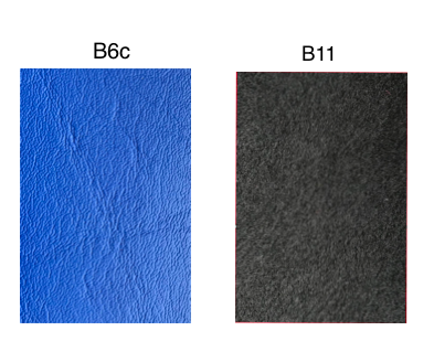 Hoes voor vleugelpiano imitatieleer met ingenaaide vilt (blauw/zwart)