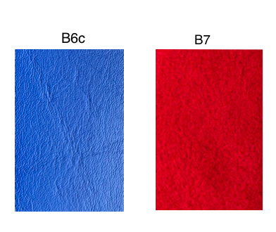 Hoes voor clavacimbel imitatieleer met ingenaaide vilt (blauw/rood)