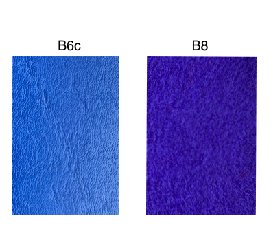 Hoes voor vleugelpiano imitatieleer met ingenaaide vilt (blauw/blauw)