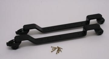 Taffijn Vast wielonderstel zwart, voor basisdiepte tot 300 mm, met kunststof wielen, met rem