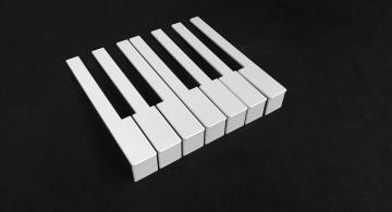 Taffijn klavierbeleg met front wit 50 mm